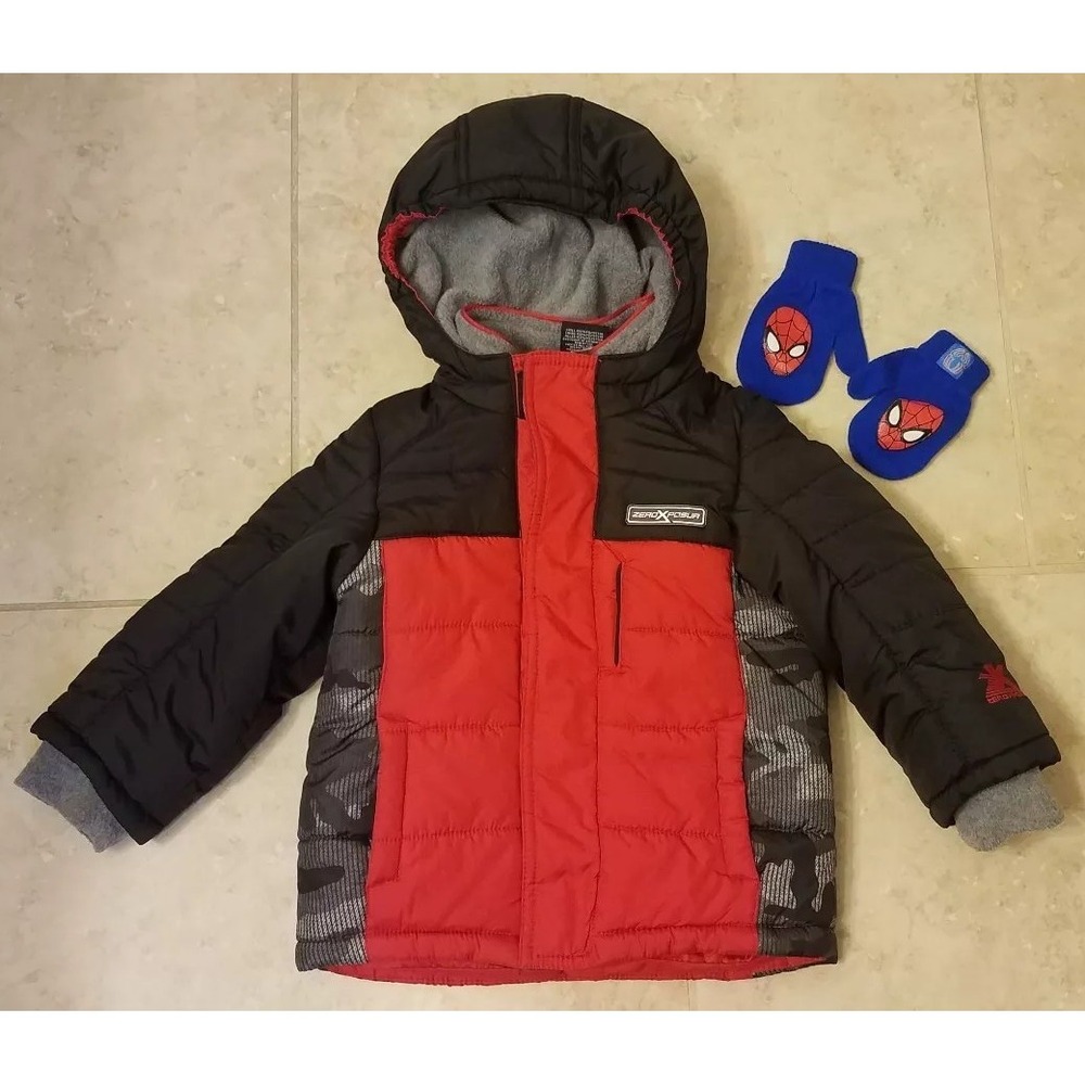 ZeroXPosur Toddler Boys Winter Jacket Red Black Grey Camo Sz 24 Months